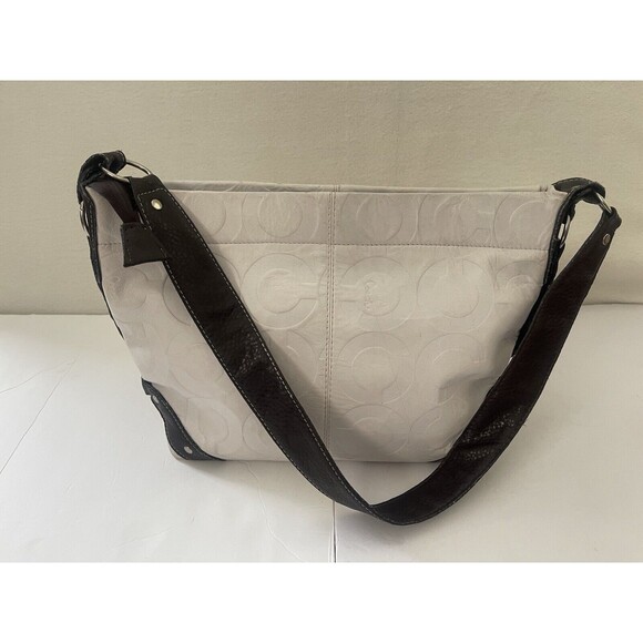 Coach Women’s White Shoulder Bag Dark Brown‎ Strap Please Read - Picture 2 of 16